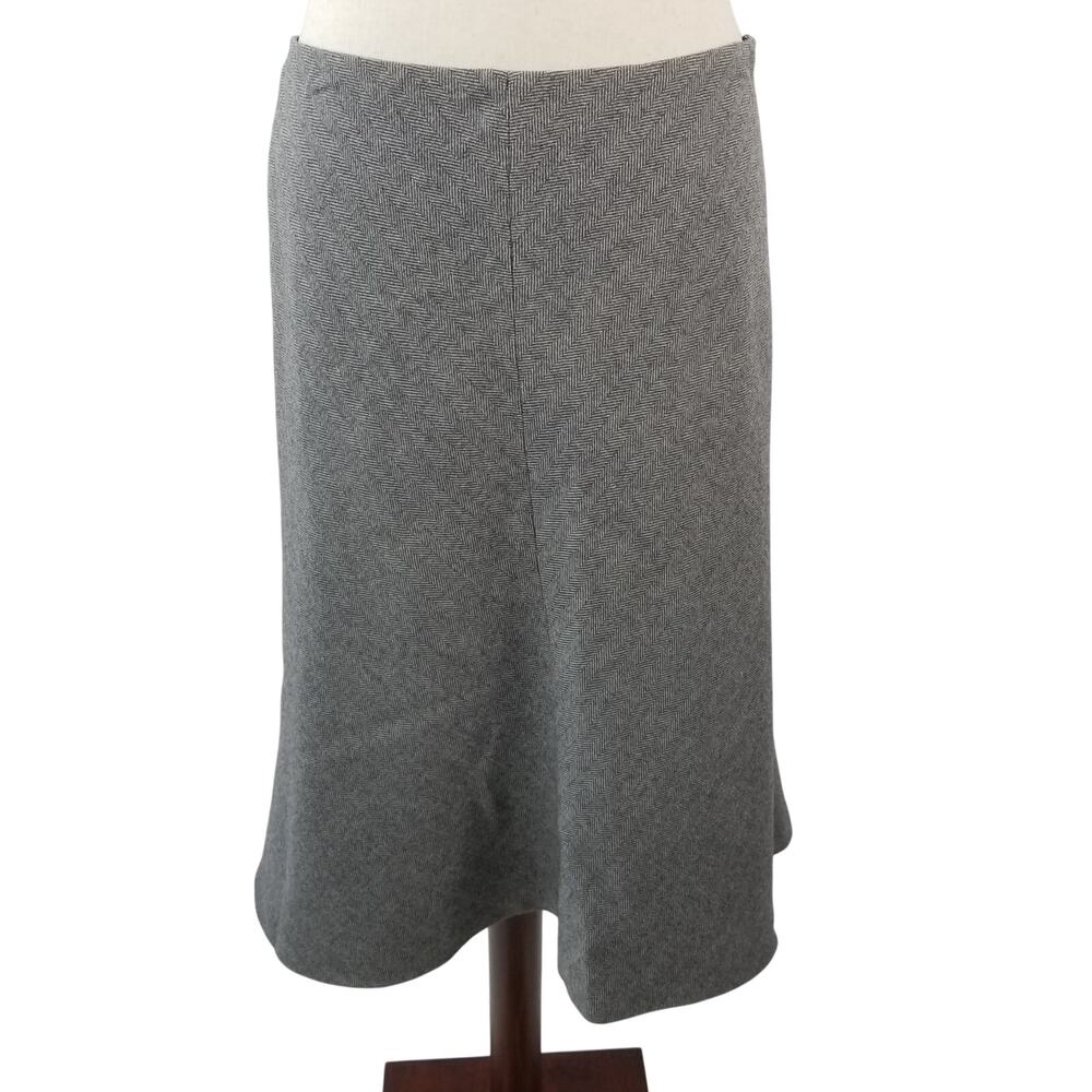 Banana Republic Gray Chevron Wool Lined Side Zip Size 10